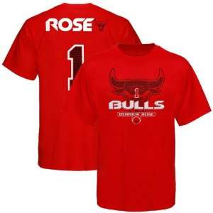  Derrick Rose Chicago Bulls #1 True Baller T Shirt   Red 