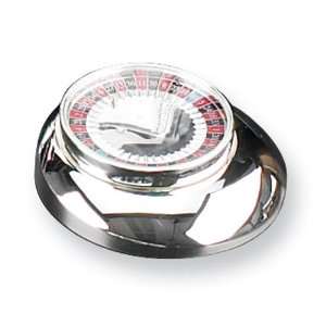  Silver Plated Roulette Wheel Paper Weight Jewelry