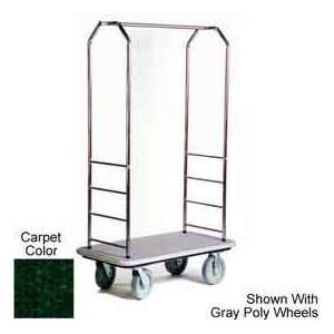  Easy Mover Bellman Cart Stainless Steel, Green Carpet 