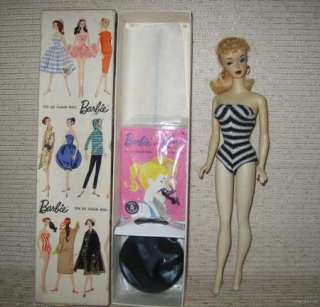 Vintage Barbie Blonde Ponytail #3 W/ Original Box and All Accessories 