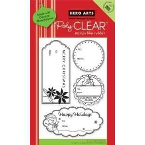 Happy Holiday Tags   Rubber Stamps:  Home & Kitchen