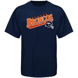 Denver Broncos Call is Tails Reebok NAVY T Shirt sz Large  