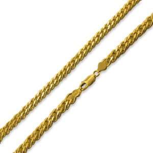    14K Gold Plated Silver 30 Rombo Chain Necklace 8mm: Jewelry
