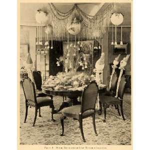  1920 Print Christmas Dining Room Angel Furniture Table 