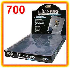 700 ULTRA PRO PLATINUM 9 POCKET Card Pages Sheets holo 074427813208 