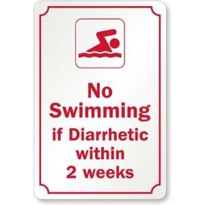  No Swimming If Diarrhetic Within 2 Weeks Diamond Grade 