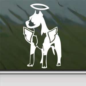 Pitbull Dog Angel With Wings White Sticker Laptop Vinyl White Decal