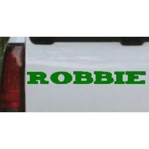 Robbie Names Car Window Wall Laptop Decal Sticker    Dark Green 4in X 