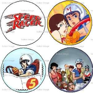   Set of 4 Speed Racer Pinback Buttons Japanese Anime: Everything Else
