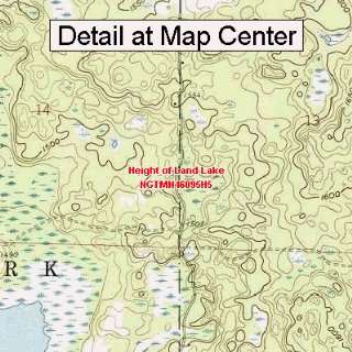  USGS Topographic Quadrangle Map   Height of Land Lake 
