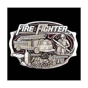  Pewter Belt Buckle   Fire Fighter 