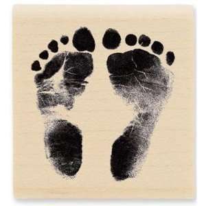  Tiny Feet Wood Mounted Rubber Stamp Arts, Crafts & Sewing