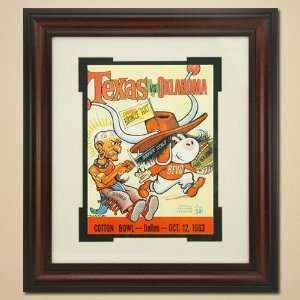  Texas Longhorns vs. Oklahoma Sooners Framed Vintage 