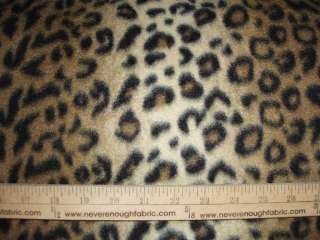   Brown & Black LEOPARD Animal Skin Perfect for tied blankets BTY  