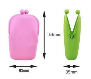 Jelly Rubber Silicone Cosmetic Makeup Bag Coin Purses Wallets 