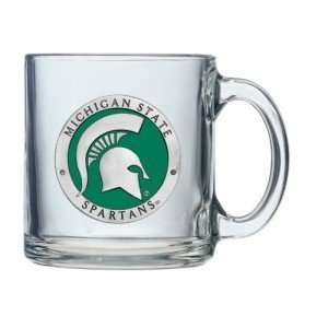  Michigan State Spartans Logo Clear Coffee Mug: Sports 
