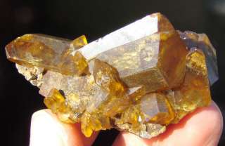 Old GOLDEN BARITE Crystals   Germany, Pöhla    unique from 