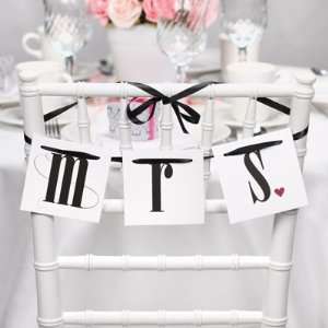  Mr. & Mrs. Chair Banners Set 