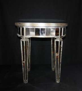 Mirrored Side Table Art Deco Cocktail Table Mirror Furniture  