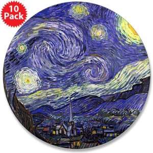  3.5 Button (10 Pack) Van Gogh Starry Night HD: Everything 