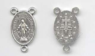 LOT 2 Miraculous OVAL Rosary CENTER Rosaries Parts T104  