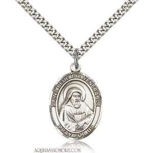  St. Bede the Venerable Large Sterling Silver Medal 