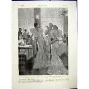  Mousseline Ladies Fashion Silhouettes French Print 1933 