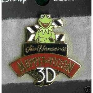  Original Kermit Frog Muppet Vision 3 d Disney Pin 
