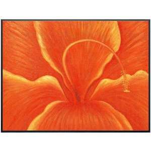  Framed Oil Painting Golden Hibiscus 2