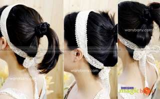 New Women Fashion Lace Ribbon Headband Hair Band #011  