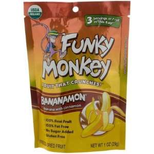 Funky Monkey Snacks Bananamon, Banana with Cinnamon, Freeze Dried 