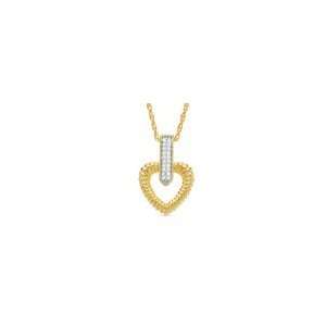   Pendant in 14K Gold Vermeil 1/10 CT. T.W. ss/diamond necks Jewelry