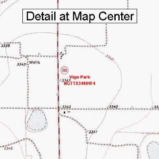  USGS Topographic Quadrangle Map   Vigo Park, Texas (Folded 