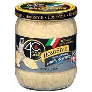 HomeStyle Grated Cheese   6oz Parmesan by 4C Pack of 12  
