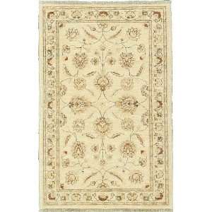    32 x 410 Ivory Hand Knotted Wool Ziegler Rug: Furniture & Decor