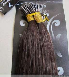 Brand New 20 Human Hair Extensions I Tip 100S 50g Brown #6