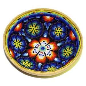  Prayer Bowl ~ 5 Inch ~ Huichol Bead Art