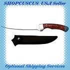 Maxam SKFILET2 Fillet Knife With Sheath Wood Handle Sta