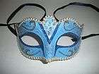 BLUE GOLD Masquerade Mask Mardi Gras Mask Venetian Mask W Large 