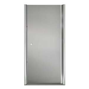   Pivot Shower Door with Rhapsody Glass, Bright Silver