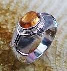 VERY NICE STERLING SILVER WITH YELLOW TOPAZ RING 92.5