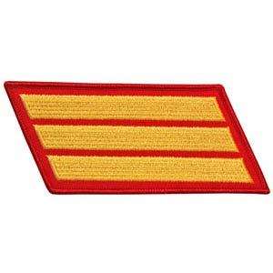 USMC U.S. Marine Corps Service Stripes 12 Year Gold/Red  