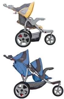 InSTEP Safari Inline Twin Swivel Double Baby Jogging Stroller  AR224 