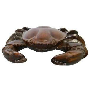  Solid Wood Large Crab Statue