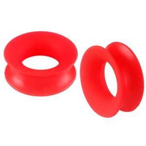 11/16 inch (26mm)   Red Color Implant grade silicone Double Flared 