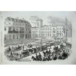  1856 Lord Mayors Procession Horse Carriage Ship People 