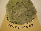 Irish Connemara Marble Lucky Stone With Engraved Shamrock