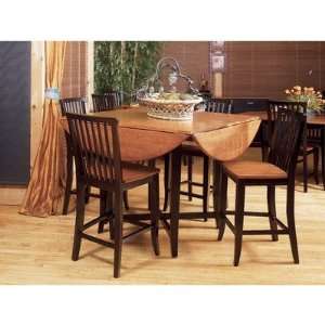  Bistro Square to Round Gathering Table in Honey and 