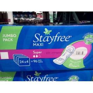  Stayfree Maxi Super 96 Pads Jumbo Pack 
