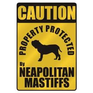   PROTECTED BY NEAPOLITAN MASTIFFS  PARKING SIGN DOG: Home Improvement